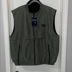 Men's Green and Black Reversible Vest